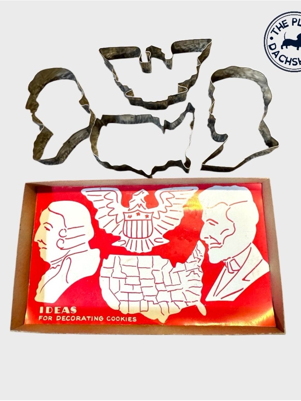 Vintage USA Themed Metal Cookie Cutters